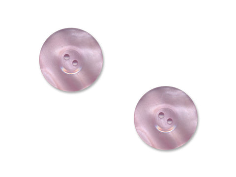 Pearlescent Thick Rimmed Round Buttons - Purple - 1096