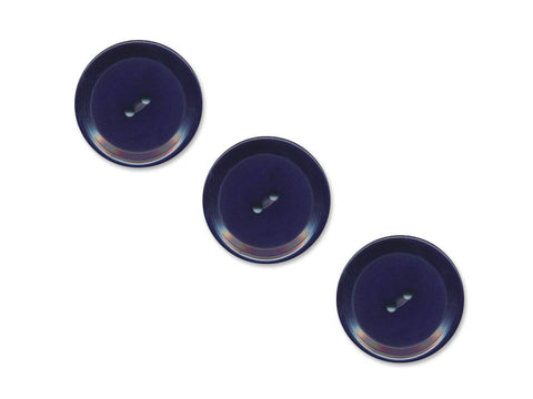 Rimmed Round Buttons - Blue - 1103