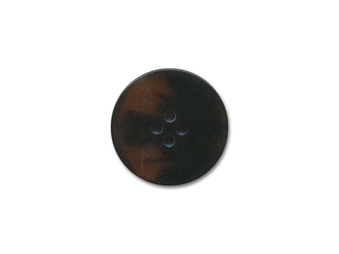 Round Thick Plastic Button - Brown - 1116