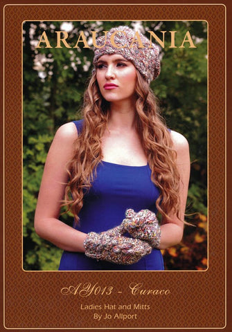 Ladies Hat and Mitts by Jo Allport in Araucania Curaco (AY013)