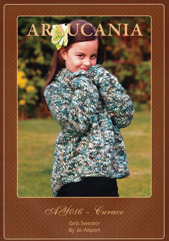 Girls Sweater by Jo Allport in Araucania Curaco (AY016)