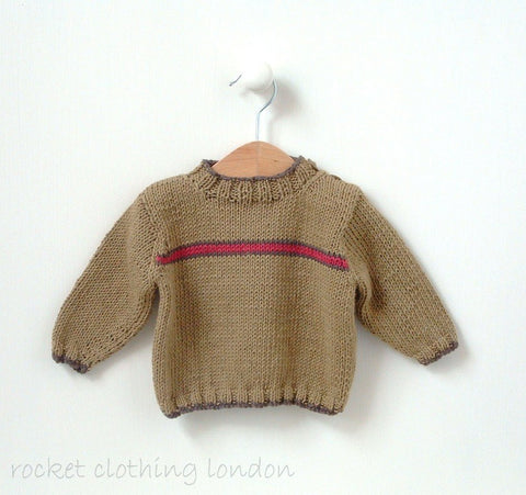 Baby Boys Flash Stripe Sweater by Linda Whaley - Digital Version