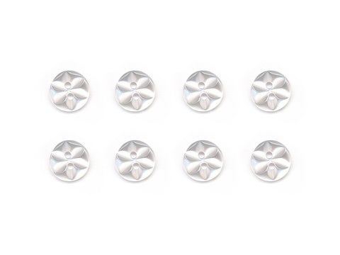 Round Flower Effect Buttons - Clear - 001