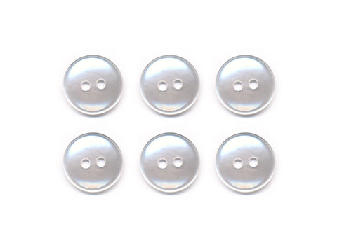 Round Plastic Button - Clear - 010