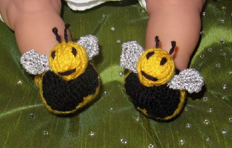 Baby Buzzy Bee Boots by MadMonkeyKnits (323) - Digital Version