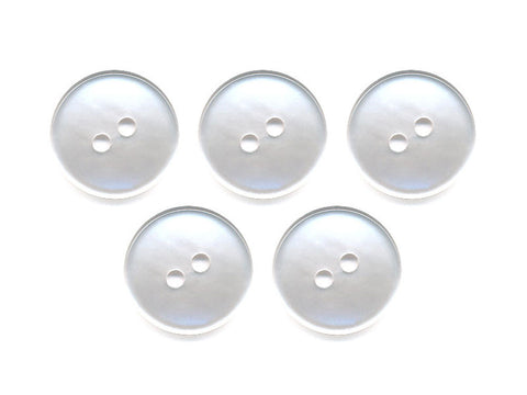 Round Plastic Button - Clear - 011