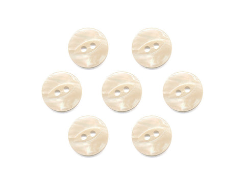Fish-Eye Pearl Effect Buttons - Cream - 023