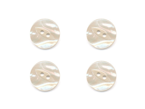 Fish-Eye Pearl Effect Buttons - Cream - 024