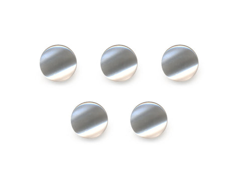 Round Pearl Effect Buttons - White - 025