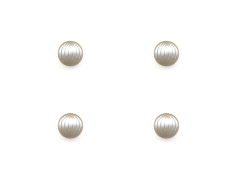 Domed Pearl Effect Buttons - White - 028