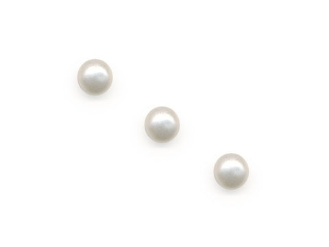 Domed Pearl Effect Buttons - White - 031