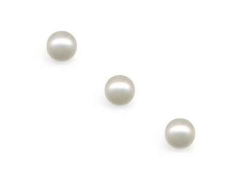 Domed Pearl Effect Buttons - White - 032