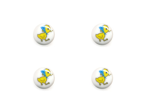 Round Novelty Buttons - Duckling - 034