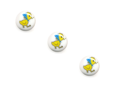 Round Novelty Buttons - Duckling - 035
