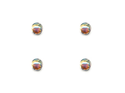 Domed Pearl Effect Buttons - Clear - 082