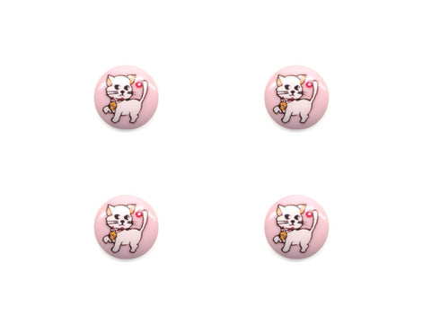 Round Novelty Buttons - Cat - 085