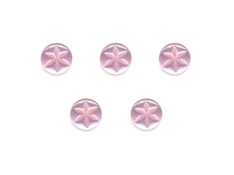 Round Flower Effect Buttons - Pink - 095
