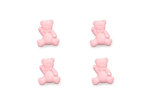 Teddy Bear Shaped Buttons - Pink - 048