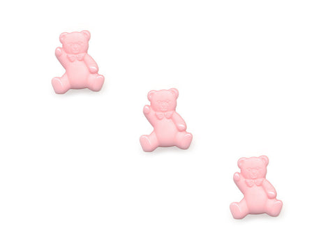 Teddy Bear Shaped Buttons - Pink - 098