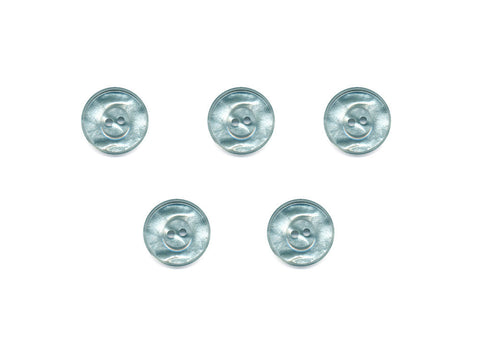 Round Pearlescent Thick Rimmed Buttons - Green - 1004