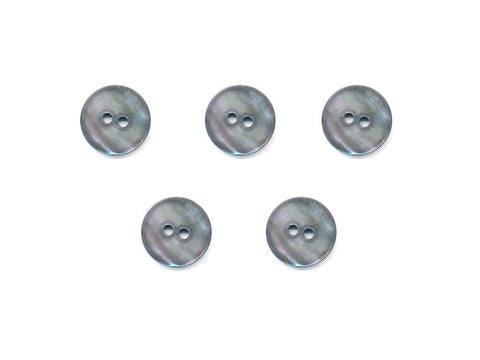 Round Shell Buttons - Silver - 1009
