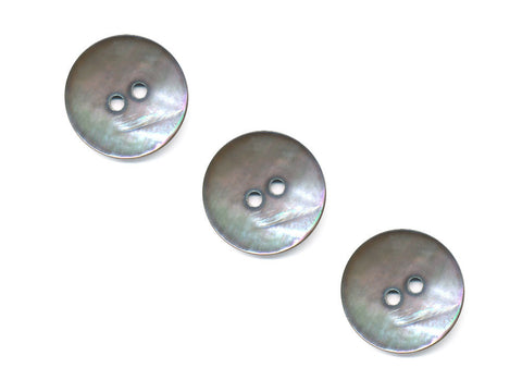 Round Shell Buttons - Silver - 1010