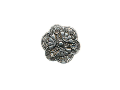 Metal Textured Design Buttons - Silver - 1014