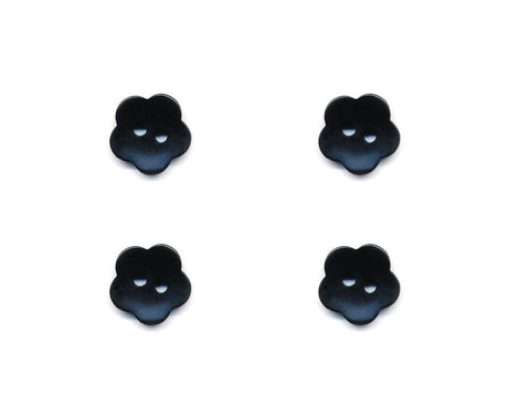 Flower Buttons - Black - 1016
