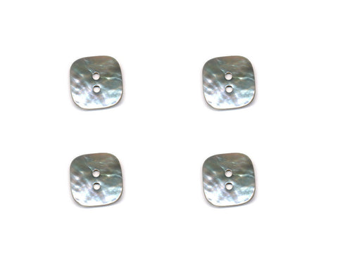 Square Shell Buttons - Grey - 1019