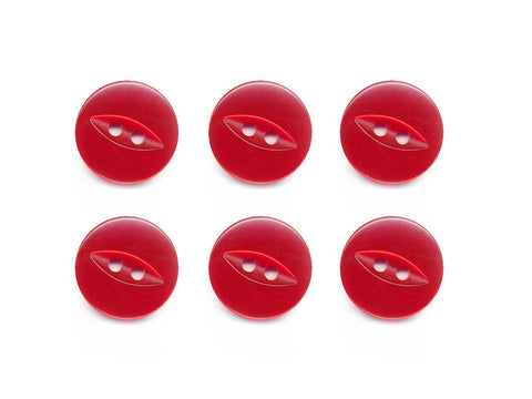 Fish-Eye Buttons - Red - 058