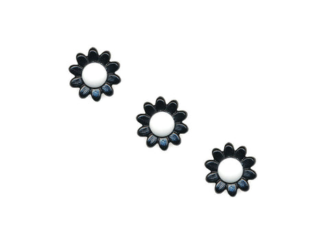 Flower Buttons - Black & White - 1023
