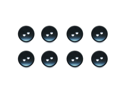 Round Plain Buttons - Black - 1030