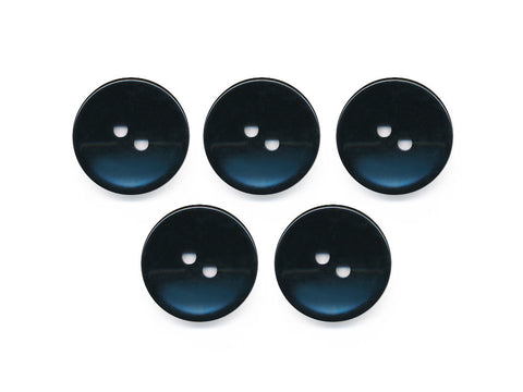Round Plain Buttons - Black - 1033