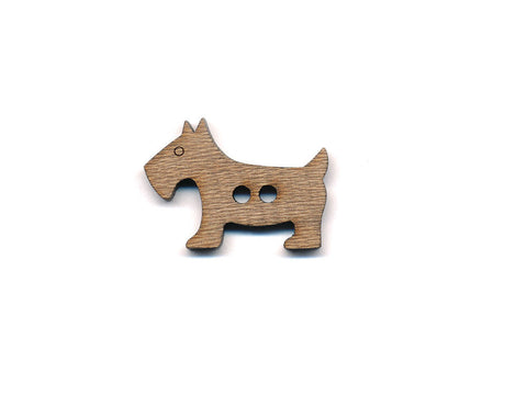 Wooden Dog Shaped Button - 1072