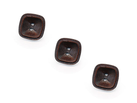 Square Rimmed Wooden Buttons - 1076