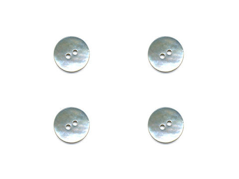 Round Shell Buttons - Silver - 1084