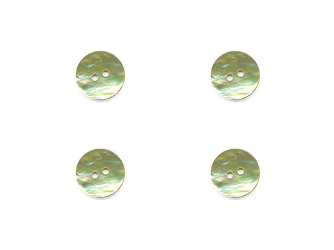 Round Shell Buttons - Green - 1091