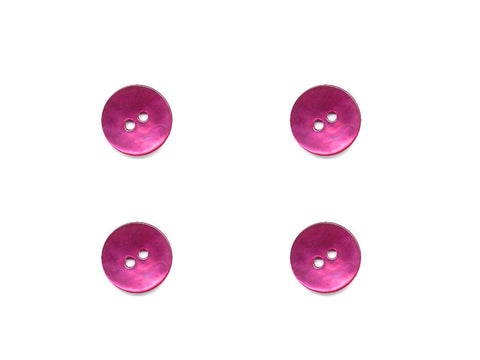 Round Shell Effect Buttons - Pink - 1098