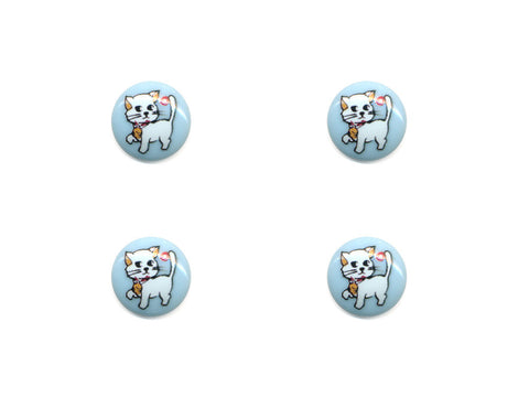 Round Novelty Buttons - Cat - 145