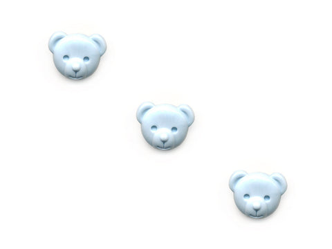 Teddy Bear Shaped Buttons - Blue - 079