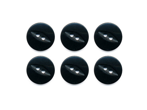Fish-Eye Buttons - Black - 114
