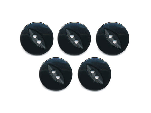 Fish-Eye Buttons - Black - 199