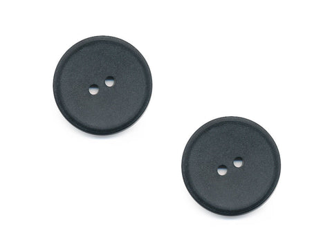 Round Plain Buttons - Black - 208