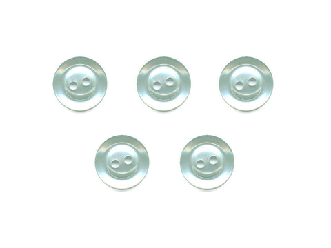 Pearlescent Rimmed Round Buttons - Green - 215