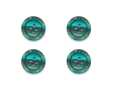 Rimmed Broken Paint Effect Buttons - Green - 223