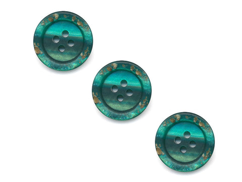 Rimmed Broken Paint Effect Buttons - Green - 224