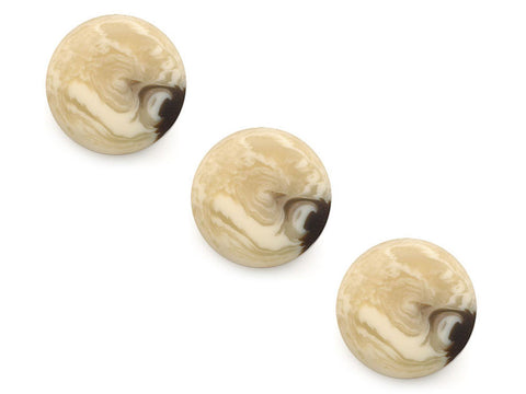 Round Shell Effect Buttons - Beige - 235