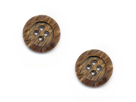 Wood Effect Buttons - Brown - 251