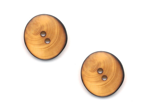 Round Wooden Burnt Effect Buttons - 255
