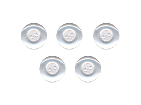 Translucent Rimmed Round Buttons - Clear - 283